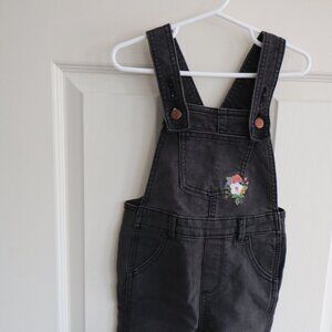 Old Navy Overalls with floral embroidery detail 2T